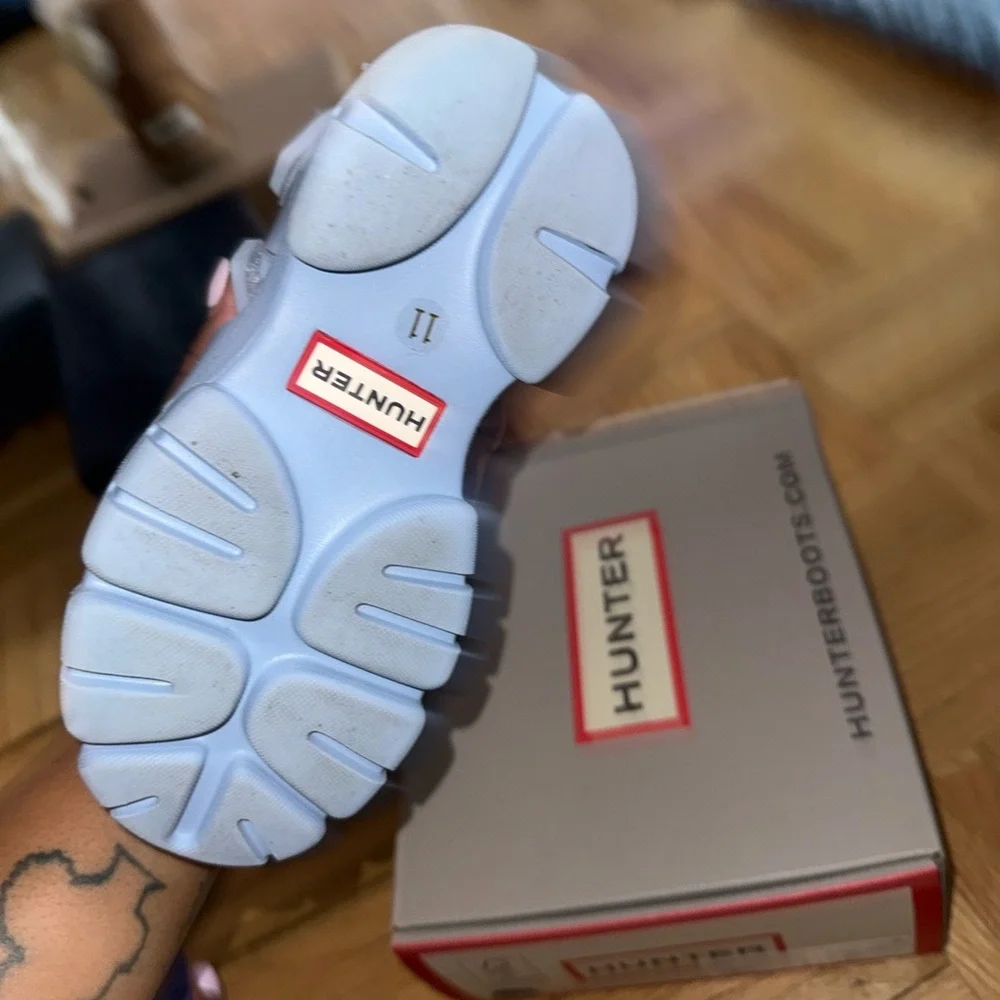 Hunter Kids Light Blue Jelly Fisherman Sandals - Strappy Closed-Toe